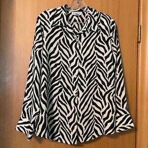 Principles Zebra Patterned Long Sleeve Blouse